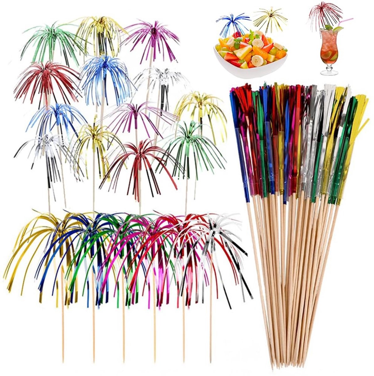 Dailygoods - Set van 100 Cocktaildecoraties voor Feestjes en Dranken