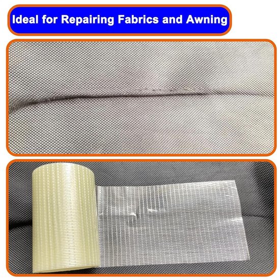 Luifel reparatietape - Tent reparatie - Buiten repareren - Waterdicht en sterk - 18 meter - Transparant — afbeelding 2