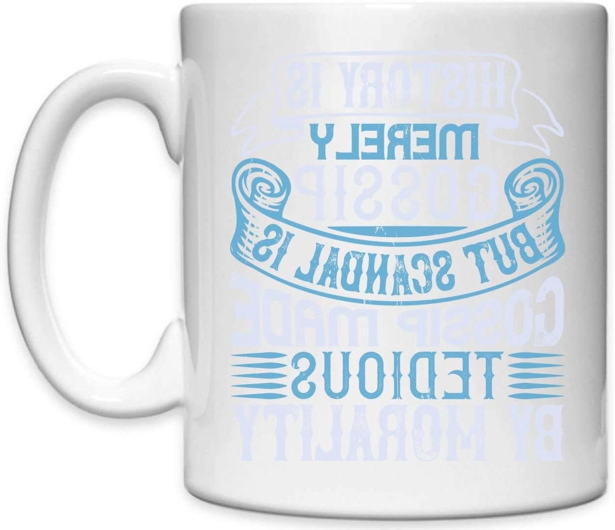 Keramische Mok - Koffiebeker Theeglas - Dagelijks Gebruik - Hoge Kwaliteit Print - 330ml - Wit