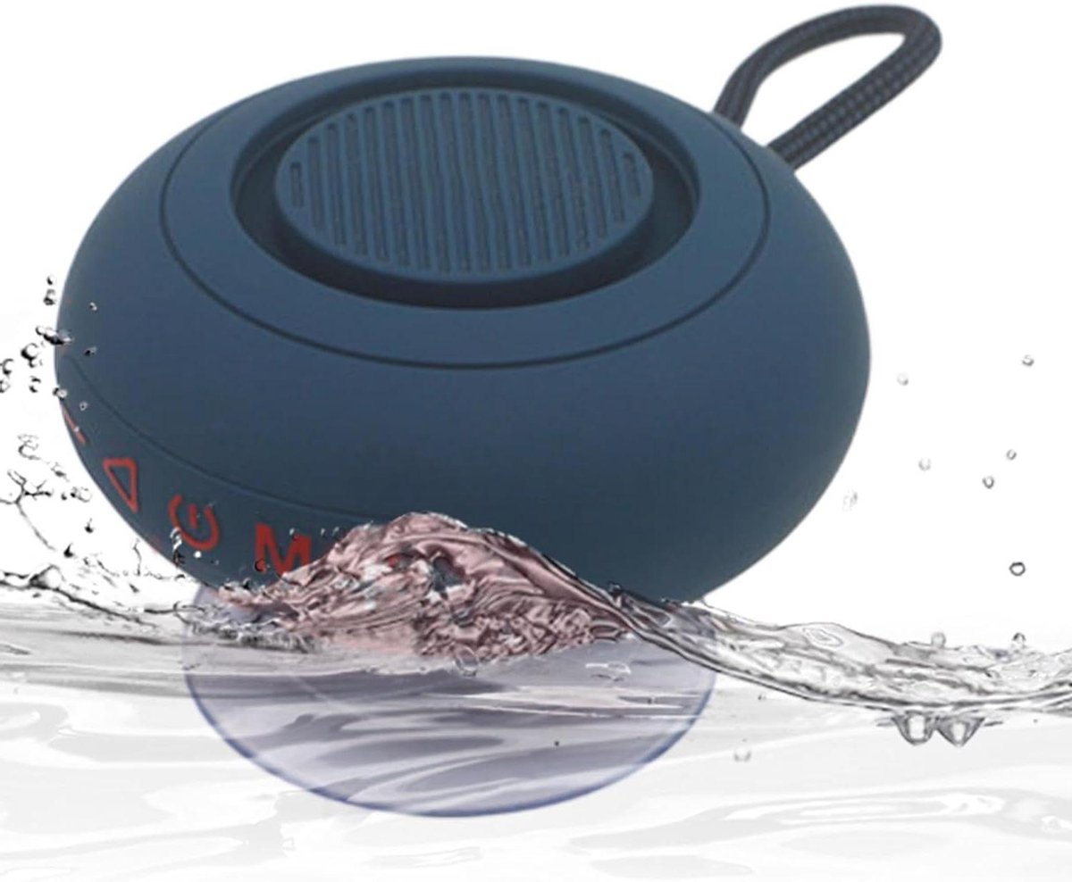 Draadloze Speaker - Badkamer Muziek - Douchen - Waterdicht Ontwerp - 9x9x4.7cm - Blauw