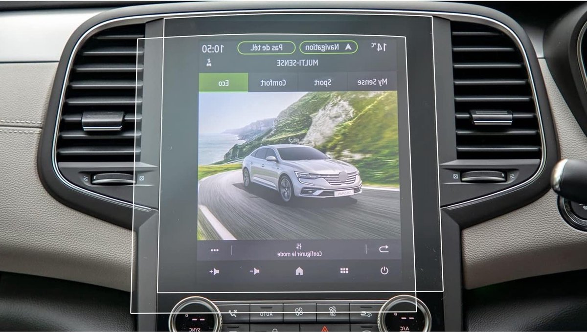 Navigatiebeschermfolie 4H Krasbestendig voor Renault Talisman Easy Link 9.3 inch, GPS Schermbeschermer, Auto Accessoires, 2 Stuks