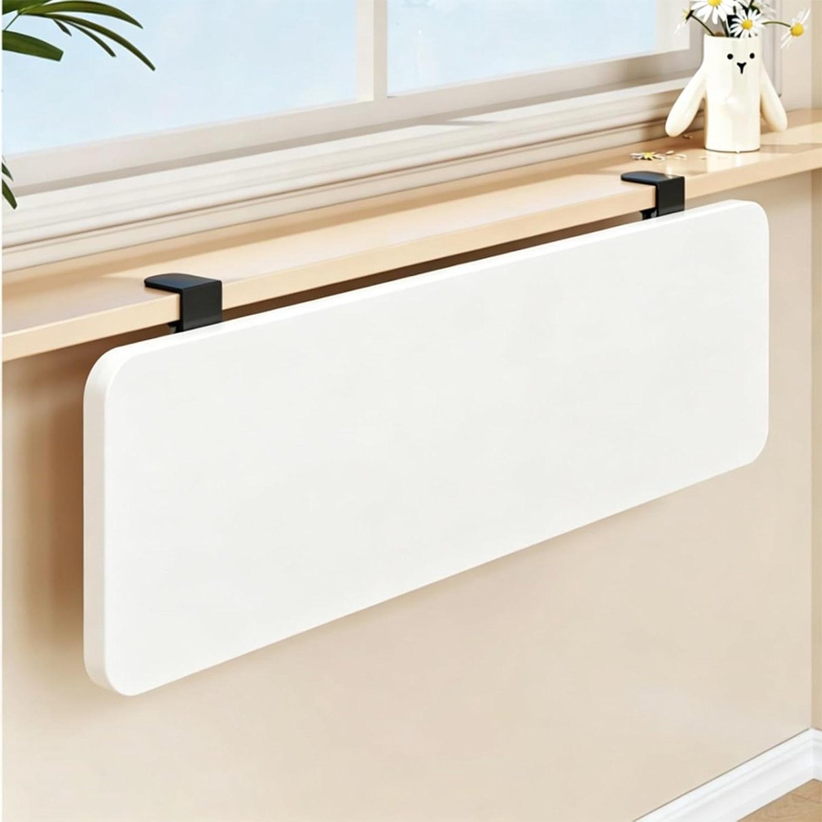 Bureauverbreder - Extra Werkruimte - Thuiswerken - Boorvrije Klem - 80x25cm - Wit