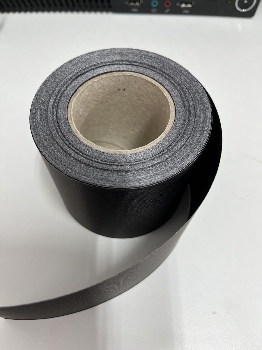 Rouwlint / sherp zwart 75 MM luxe soft bedrukbaar en composteerbaar.