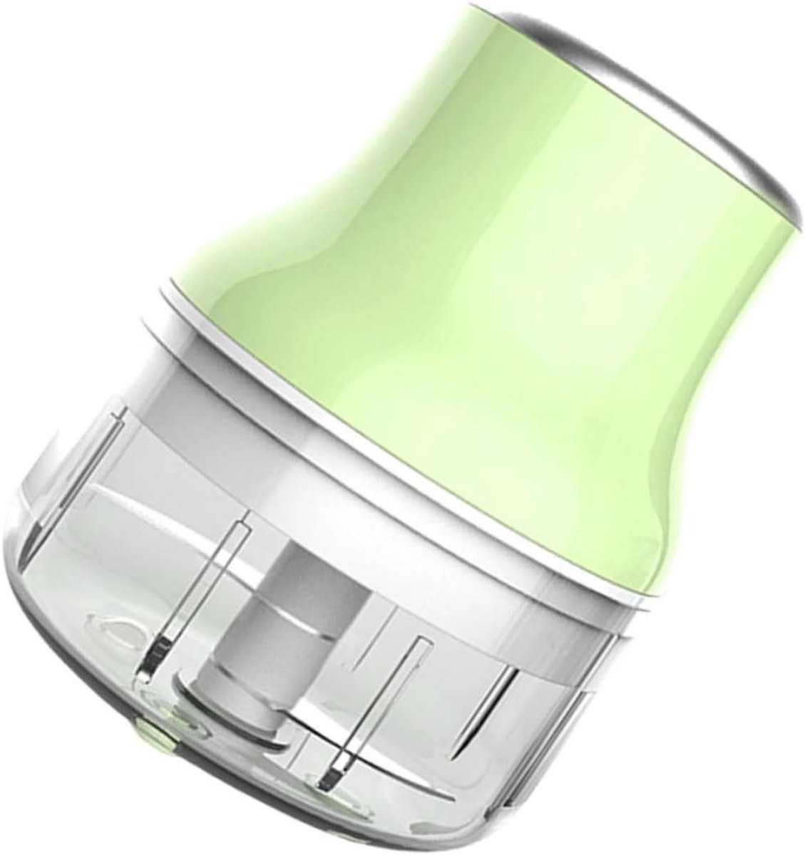 Mini Knoflookpers - Keuken Gadget - Eten Bereiden - Automatisch Hakken - 250 ml - Groen