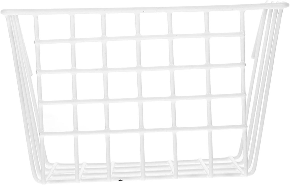 Ophangmandje Keuken - Draadmand Plank - Keuken Opbergen - Stabiele Constructie - 20 cm - Wit