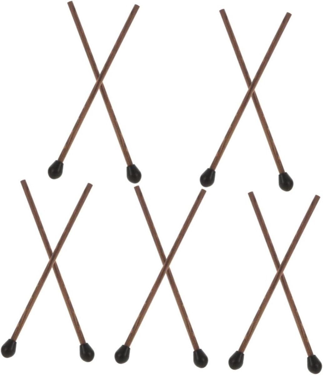 Percussie Stokken - Drumstokken Set - Muziek Maken - Comfortabele Grip - 10 Stuks - Zwart