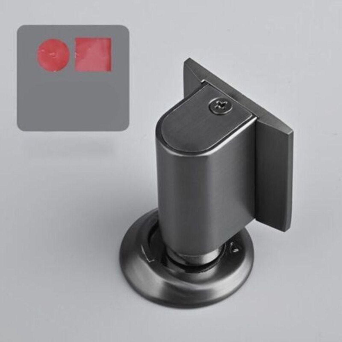 Deurstopper, perforatiebestendige deurstopper, winddichte deurstoppergeschikt voor zuignap en softclose-functie, geschikt voor thuis, kantoor en slaapkamer (grijs)