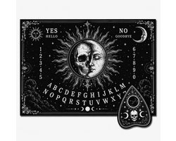 Ouija bord - Goasthunting - Geesten - Tarot - Ouija spel - Ouija set - Ouija Board - Spiritueel cadeau - Spiritbord - Spirituele communicatie - Paranormale verkenning - Speak to the Spirits - Ouija bord met houder - Zon