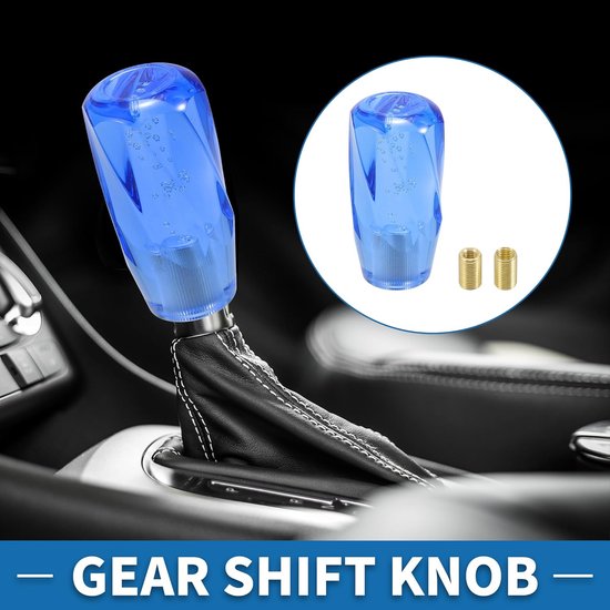 Versnellingspook - Schakelpook Knop - Auto Interieur - Universele Pasvorm - 10cm Stang - Blauw Acryl — afbeelding 2