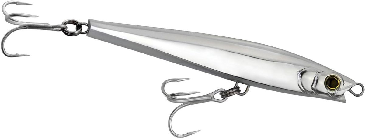 Vis Aas - Plug Lure - Zoutwater Vissen - Horizontale Val - 125mm - Wit Zilver