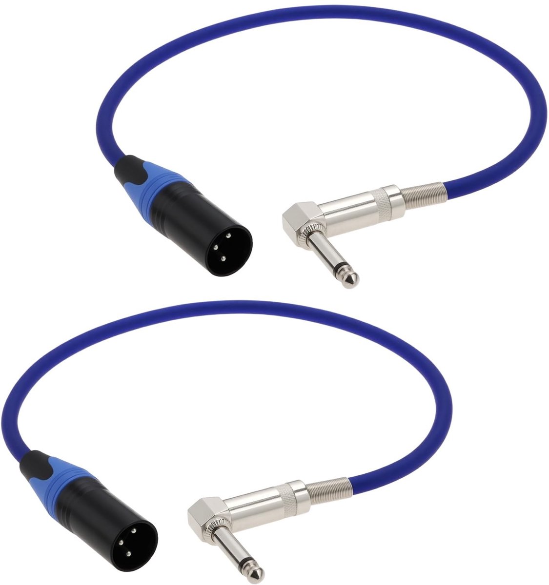 Dailygoods - 2 Stuks 1/4 TS naar XLR 3Pin Mannelijke Microfoon Audio Kabel