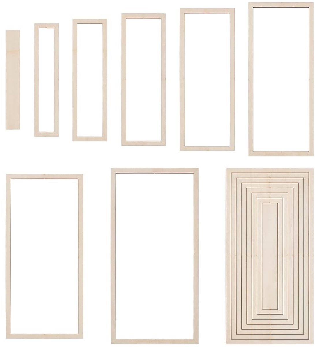 Dailygoods - Set van 8 Rechthoekige Aardewerkvormen voor Keramiekcreaties