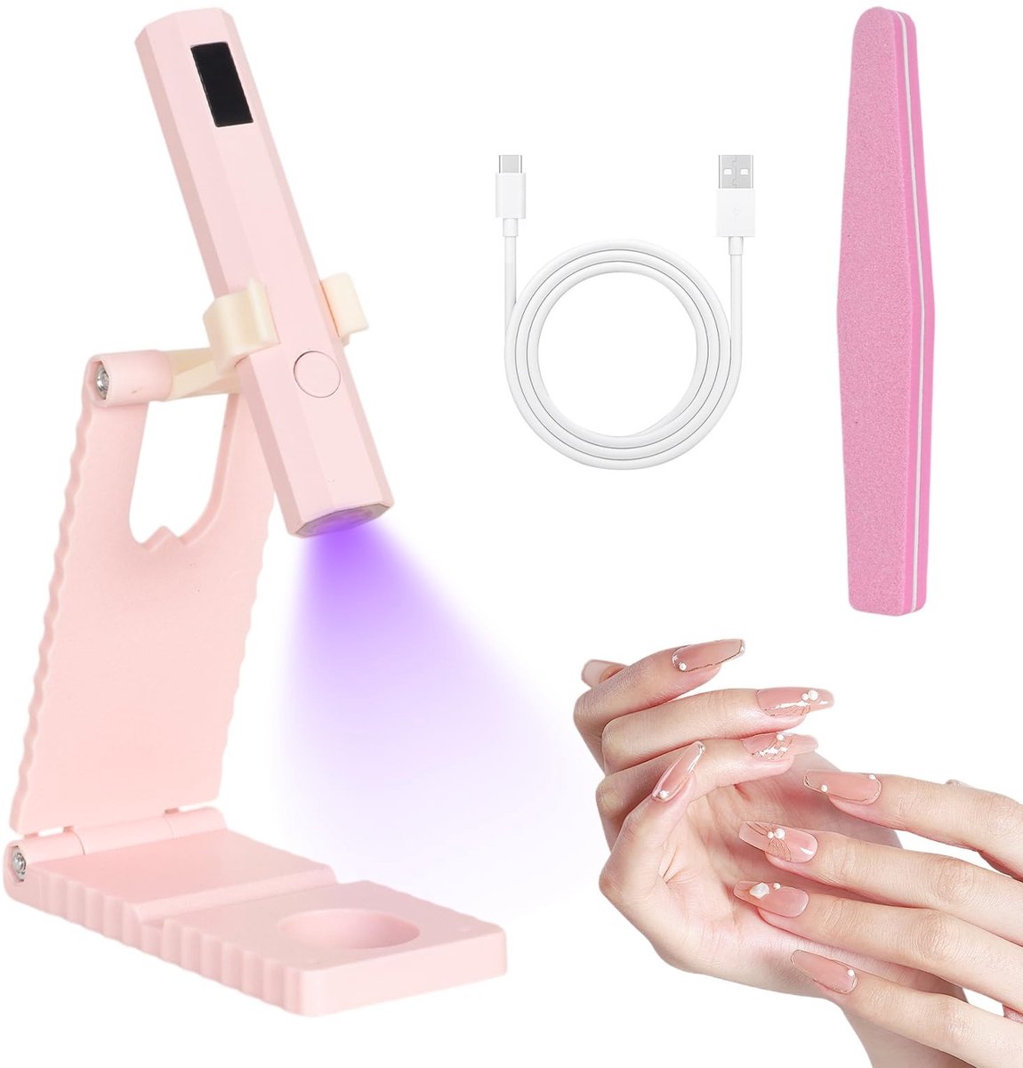 Dailygoods - Mini Oplaadbare UV-Lamp voor Gelnagels met Timer