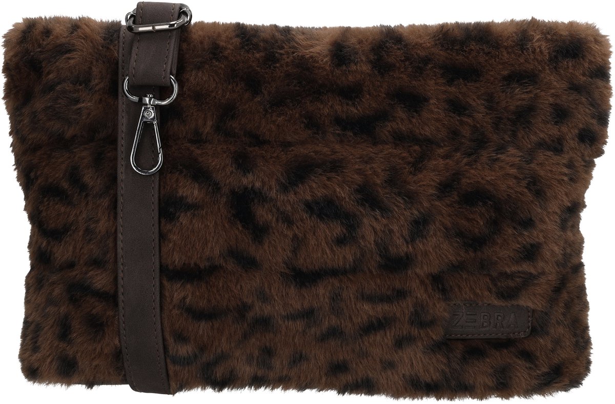 Zebra Trends Emma Schoudertas - Crossbodytas - Bont - Fur - Leopard brown