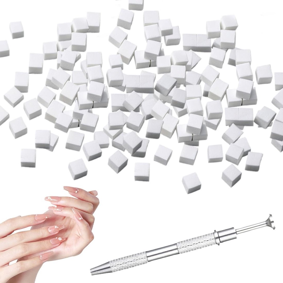 Dailygoods - Nagelkunst Sponsborstel Set van 100 Stuks
