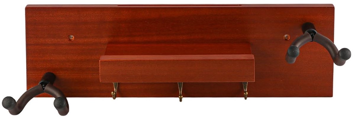 Dailygoods - Massief Houten Wandhouder voor Gitaar, 4-in-1 Ontwerp