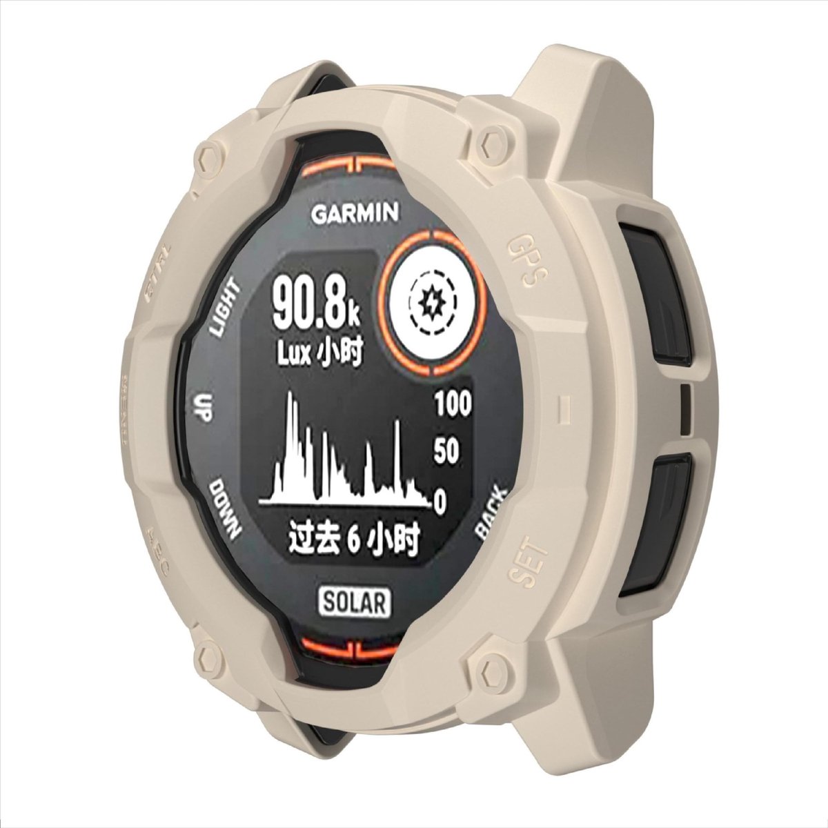 Dailygoods - Zachte TPU Siliconen Beschermhoes voor Garmin Instinct 3 Solar 50mm