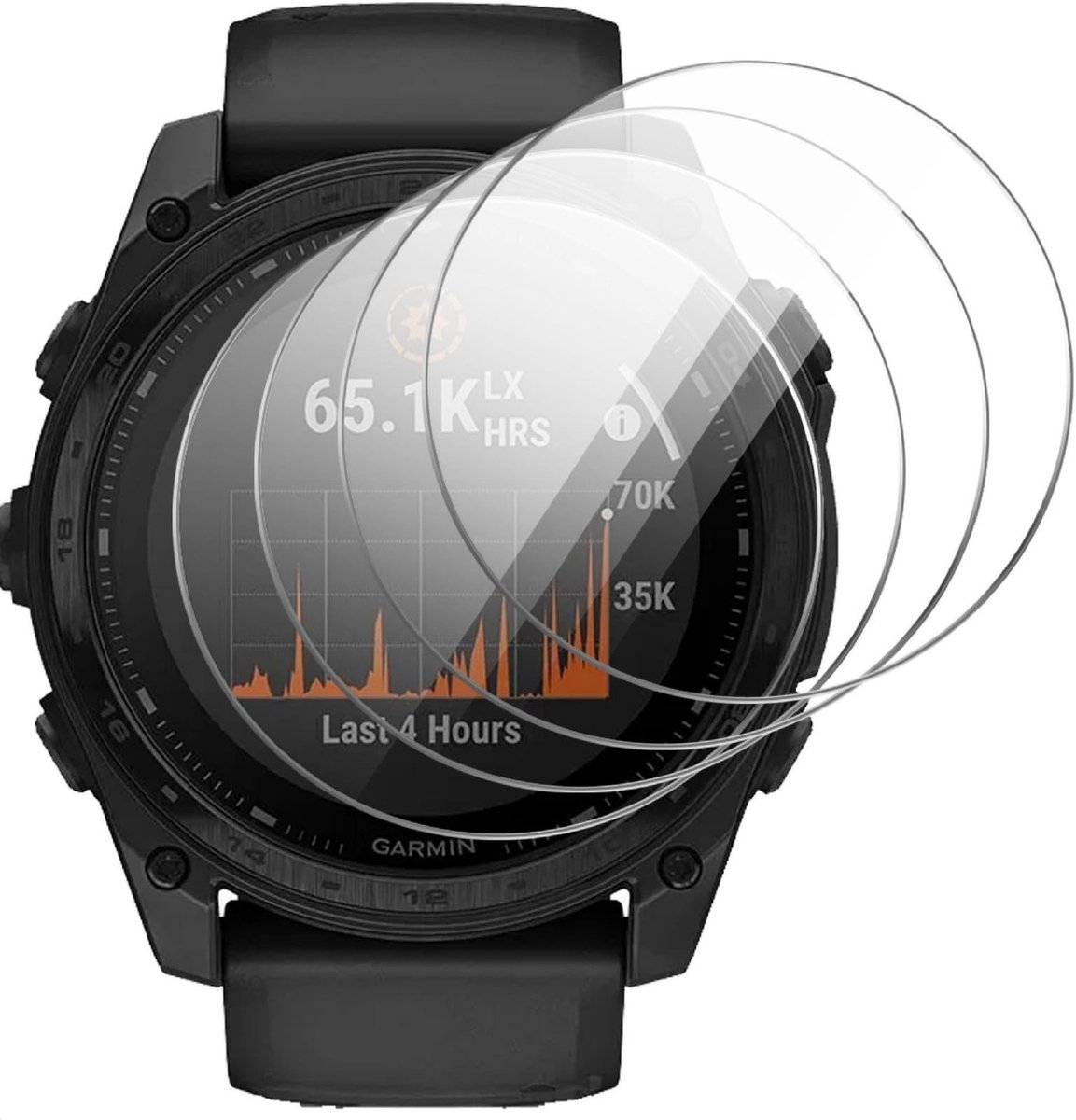 Dailygoods - HD Gehard Glas Displaybeschermfolie voor Garmin Tactix 8 Solar - 4 Stuks