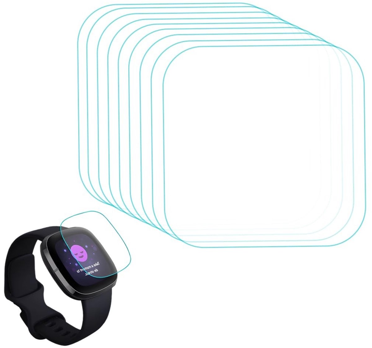 Dailygoods - 8 Stuks TPU Displaybeschermfolie voor Fitbit Versa 4