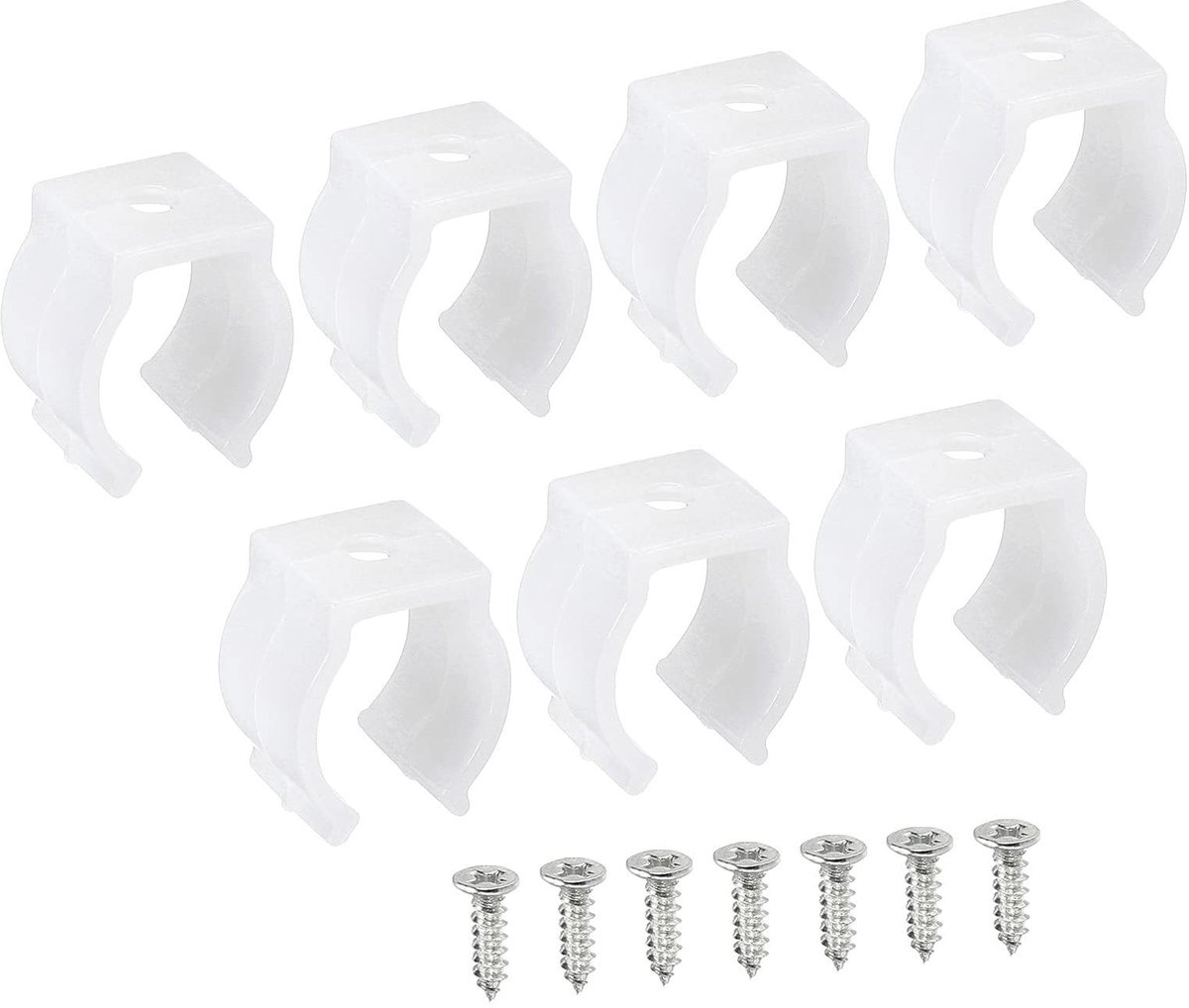 Dailygoods - Set van 20 U Clips voor LED Buizen met Schroeven