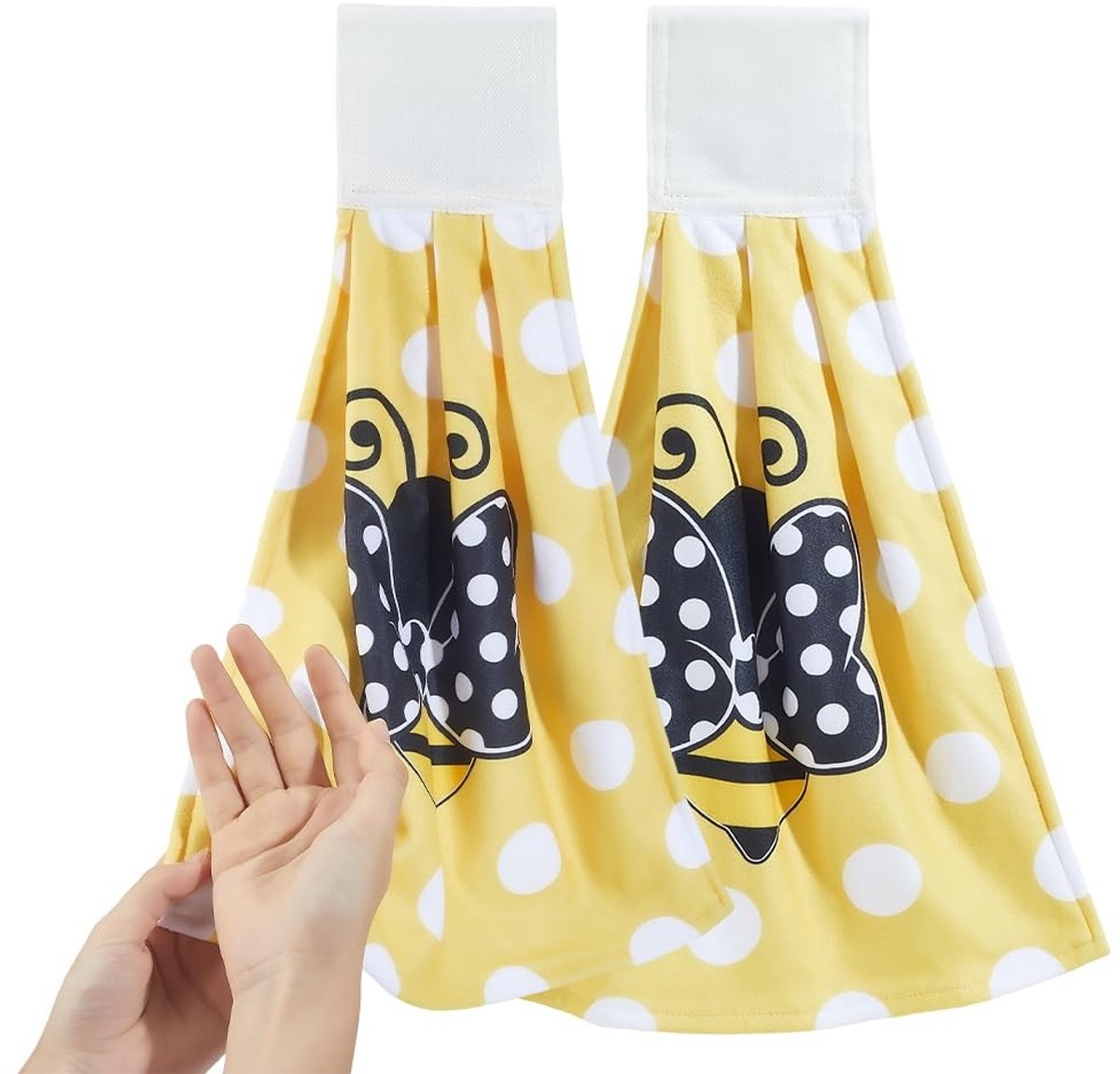 Dailygoods - Set van 2 Absorberende Keukenhanddoeken met Lus