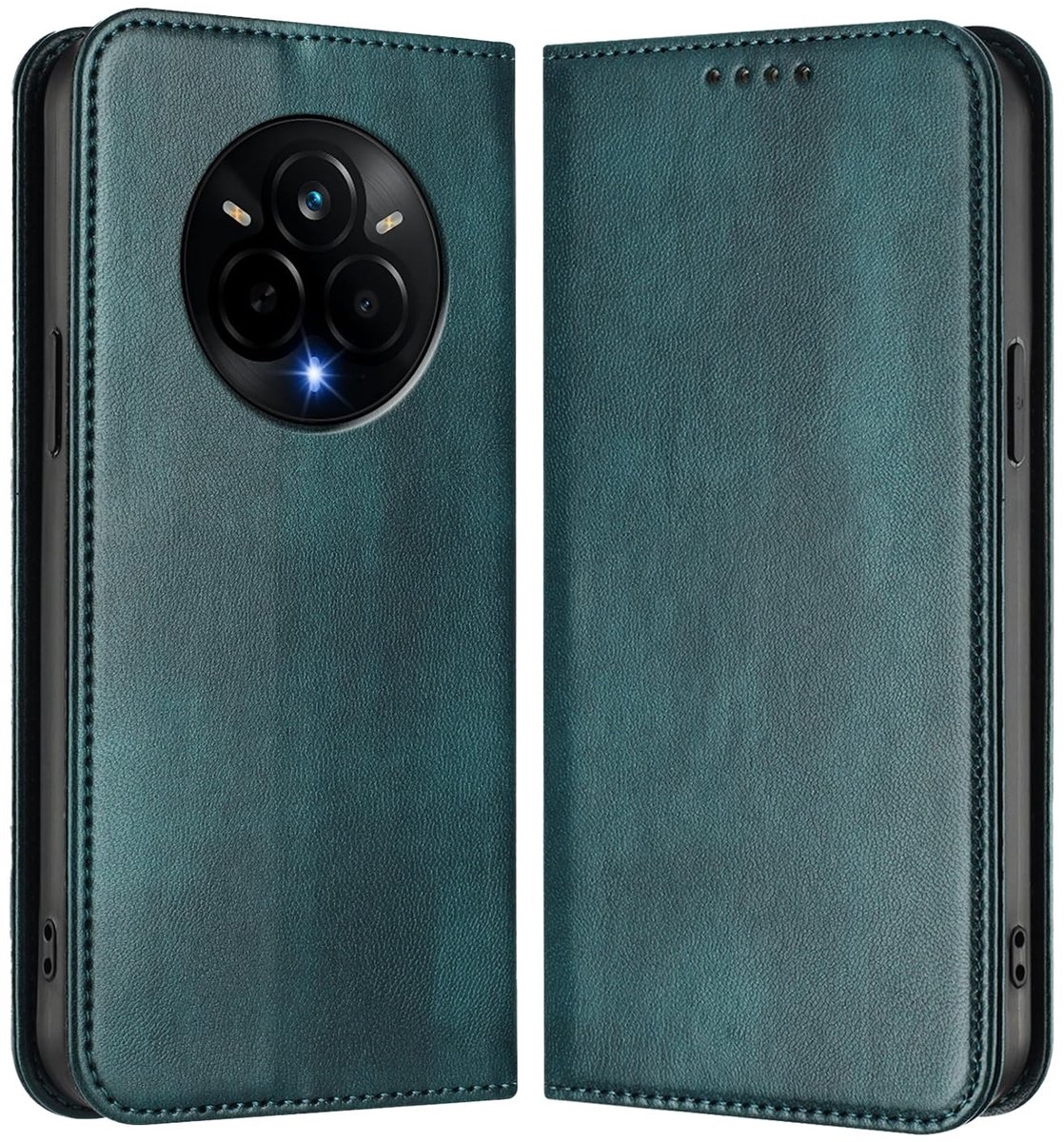 Dailygoods - Wallet Telefoonhoesje voor OPPO Realme 14 Pro 5G - Donkergroen