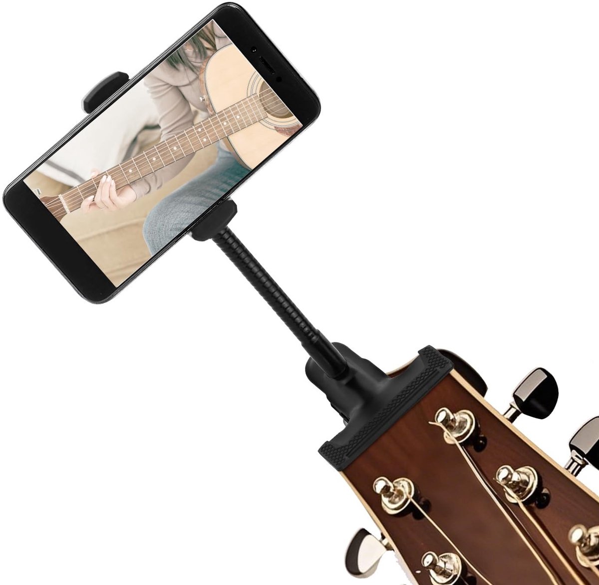 Dailygoods - Verstelbare Gitaar Telefoonhouder met Zwanenhals voor Live-Opnames