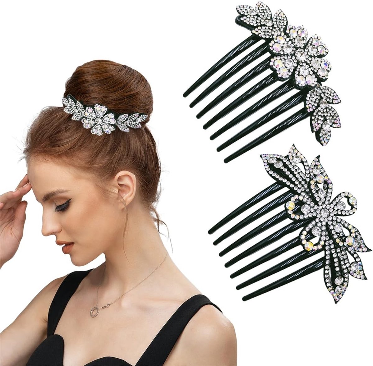 Dailygoods - Elegante Haarkammen met Strass-Steentjes