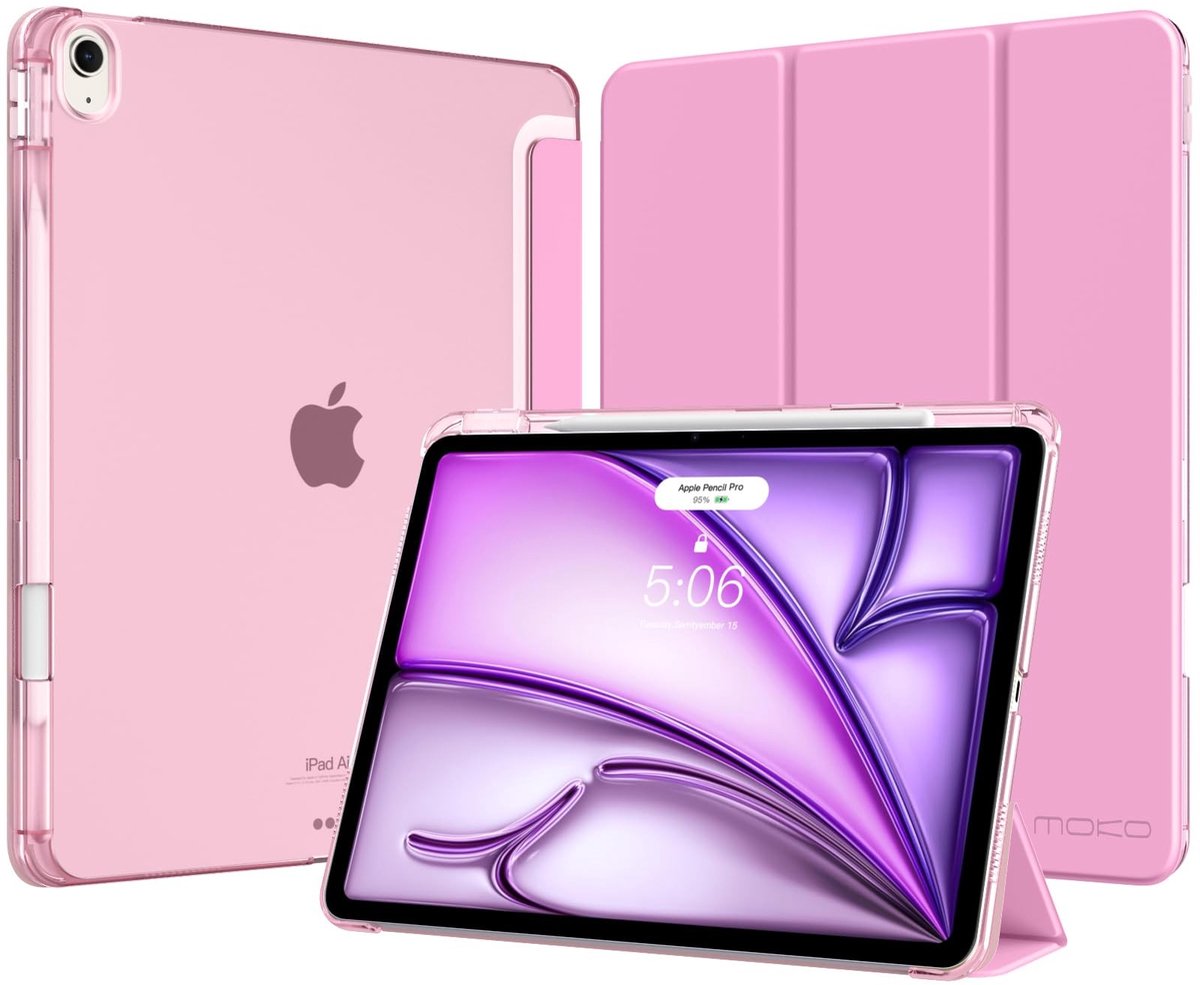 Dailygoods - Slimme Hoes voor iPad Air 13 Inch met Pothouder en Auto Wake/Sleep