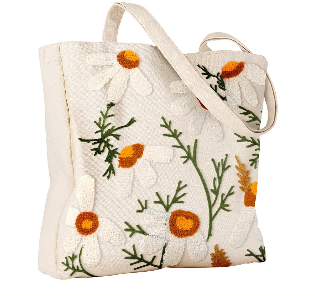 Dailygoods - Dames Geborduurde Canvas Tote Bag voor Dagelijks Gebruik
