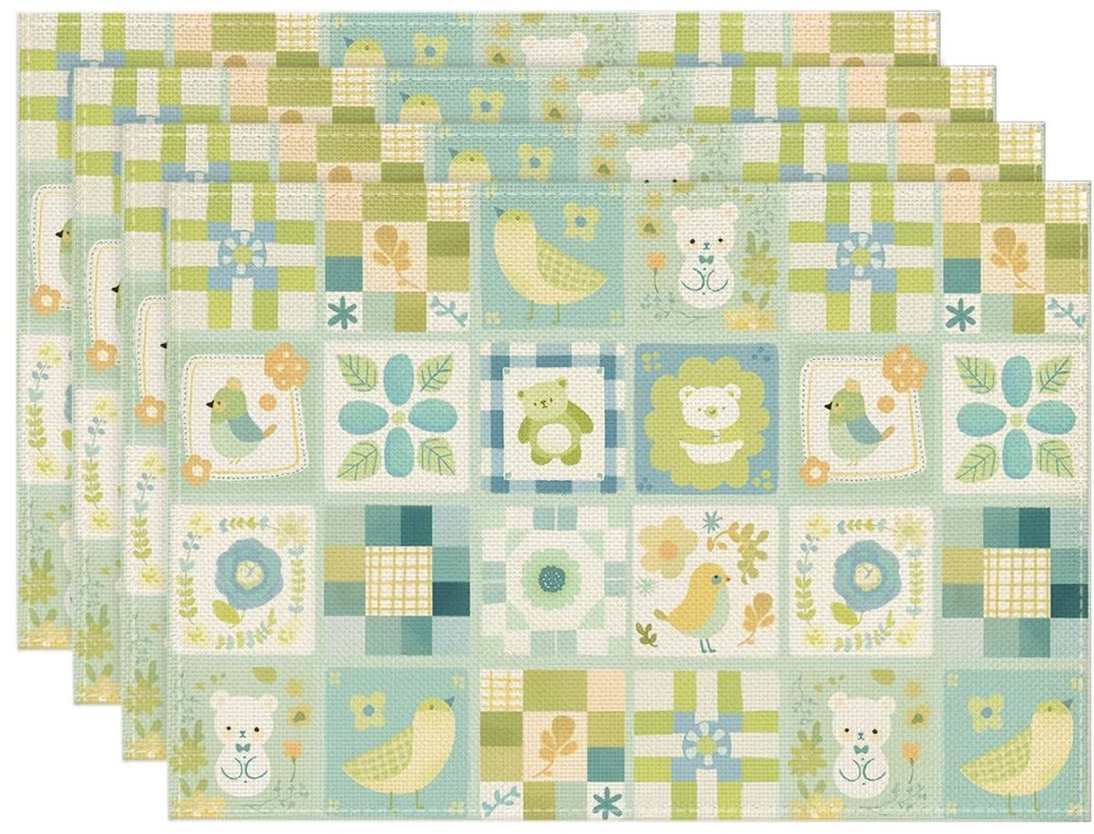 Dailygoods - Set van 4 Wasbare Placemat voor Feestdecoratie