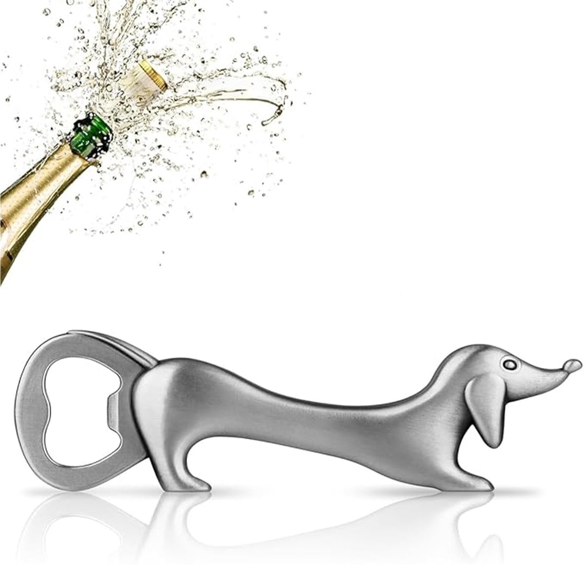 Dailygoods - Decoratieve Teckel Flesopener van Zinklegering