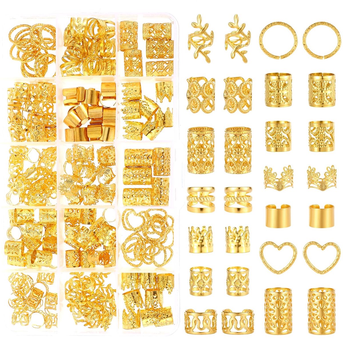 Dailygoods - Set van 190 Gouden Haaraccessoires voor Dames