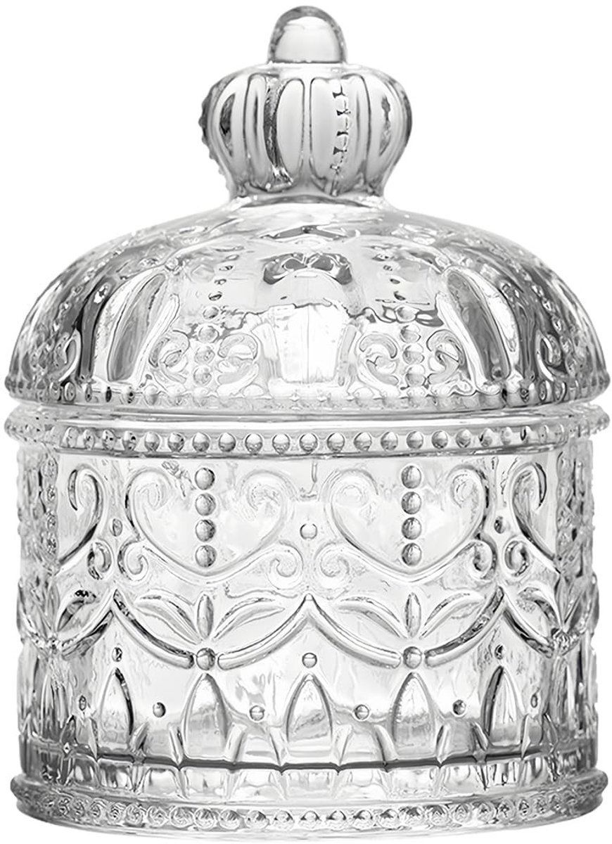Dailygoods - 200ml Glazen Pot met Deksel voor Snoep en Voedselopslag