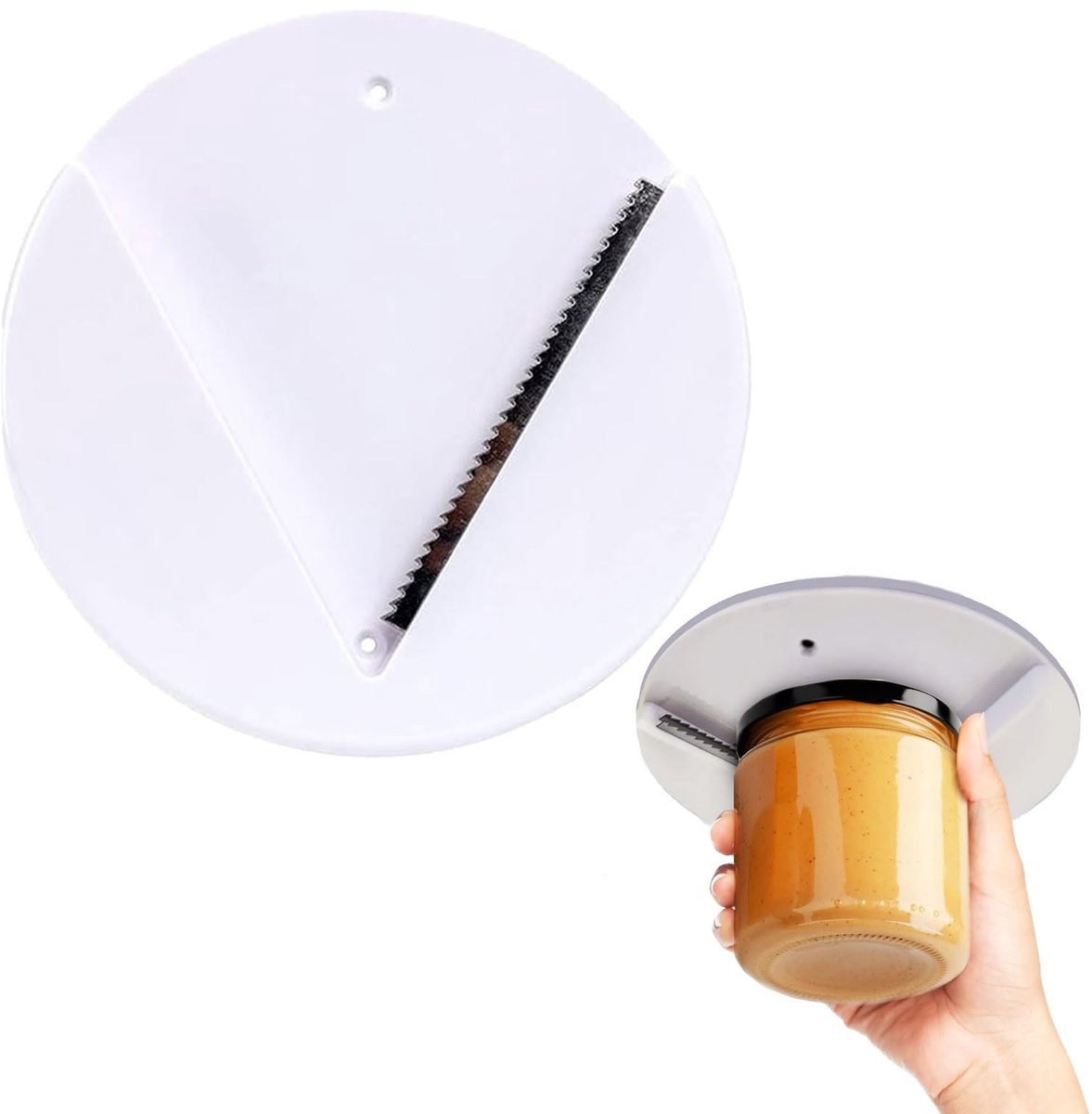 Dailygoods - Glazen Kachel Dekselopener 18 cm Wit