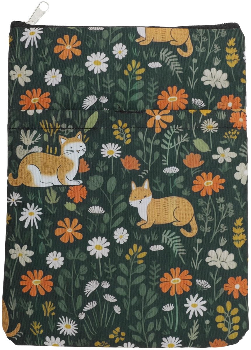 Dailygoods - Boekomslagen met Kattenpatroon en Ritssluiting