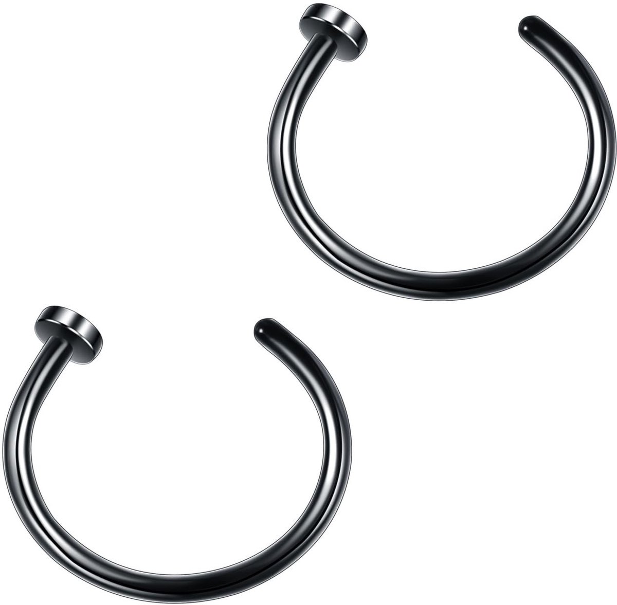 Dailygoods - Silbrige Septumpiercing in Hoefijzervorm van Roestvrij Staal