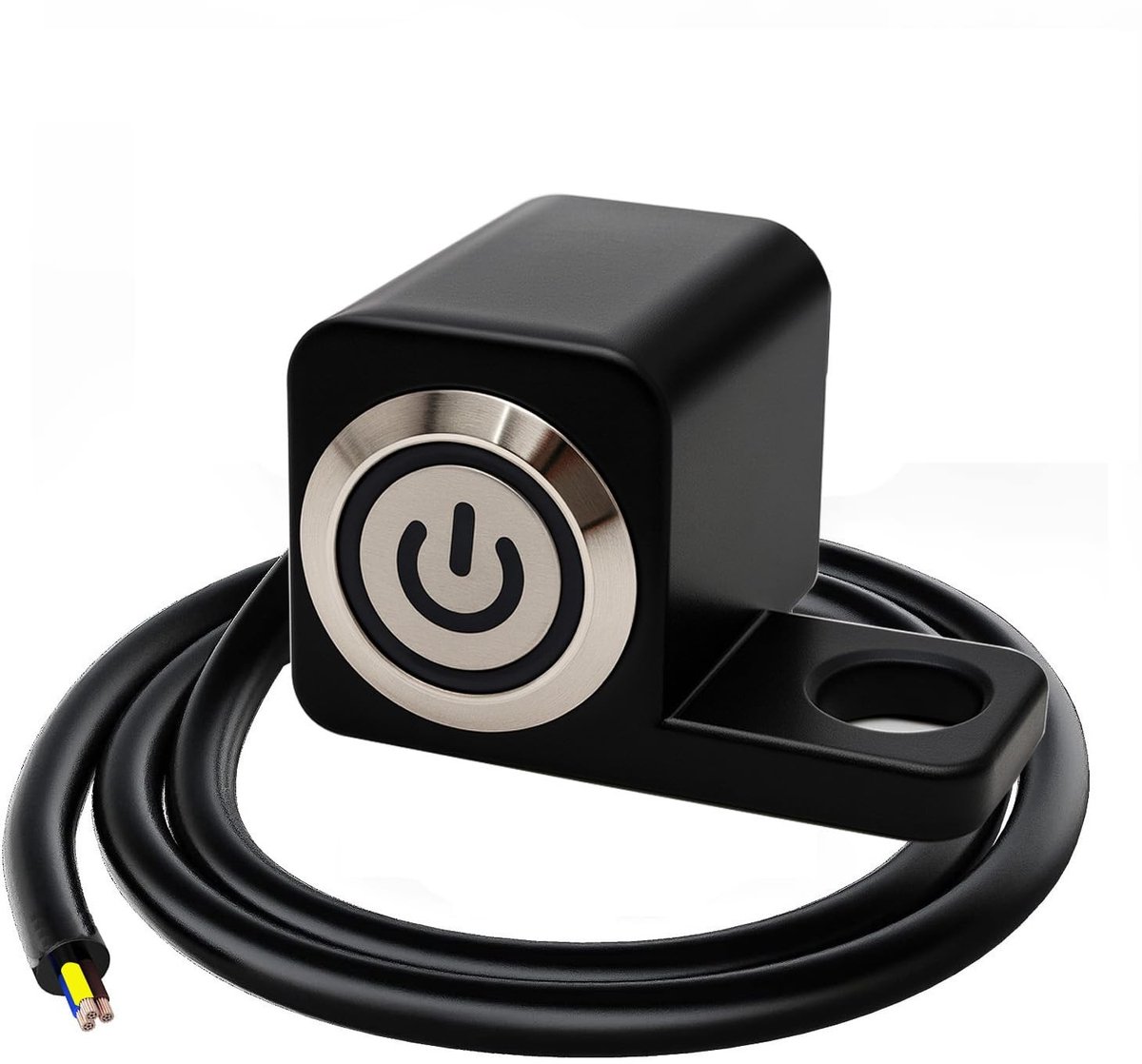 Dailygoods - Vergrendelbare LED Drukknopschakelaar voor Motorfiets