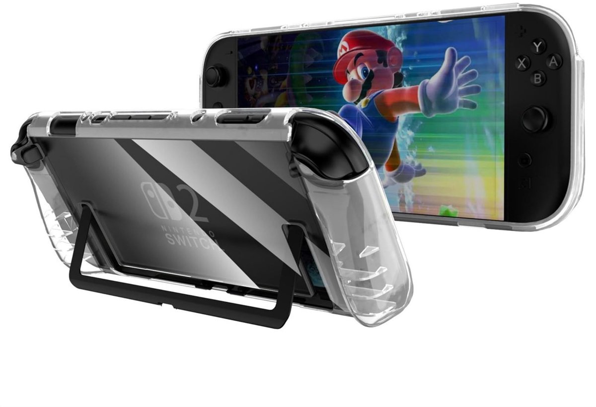 Dailygoods - Transparante Beschermhoes voor Nintendo Switch 2, Ultradun Design