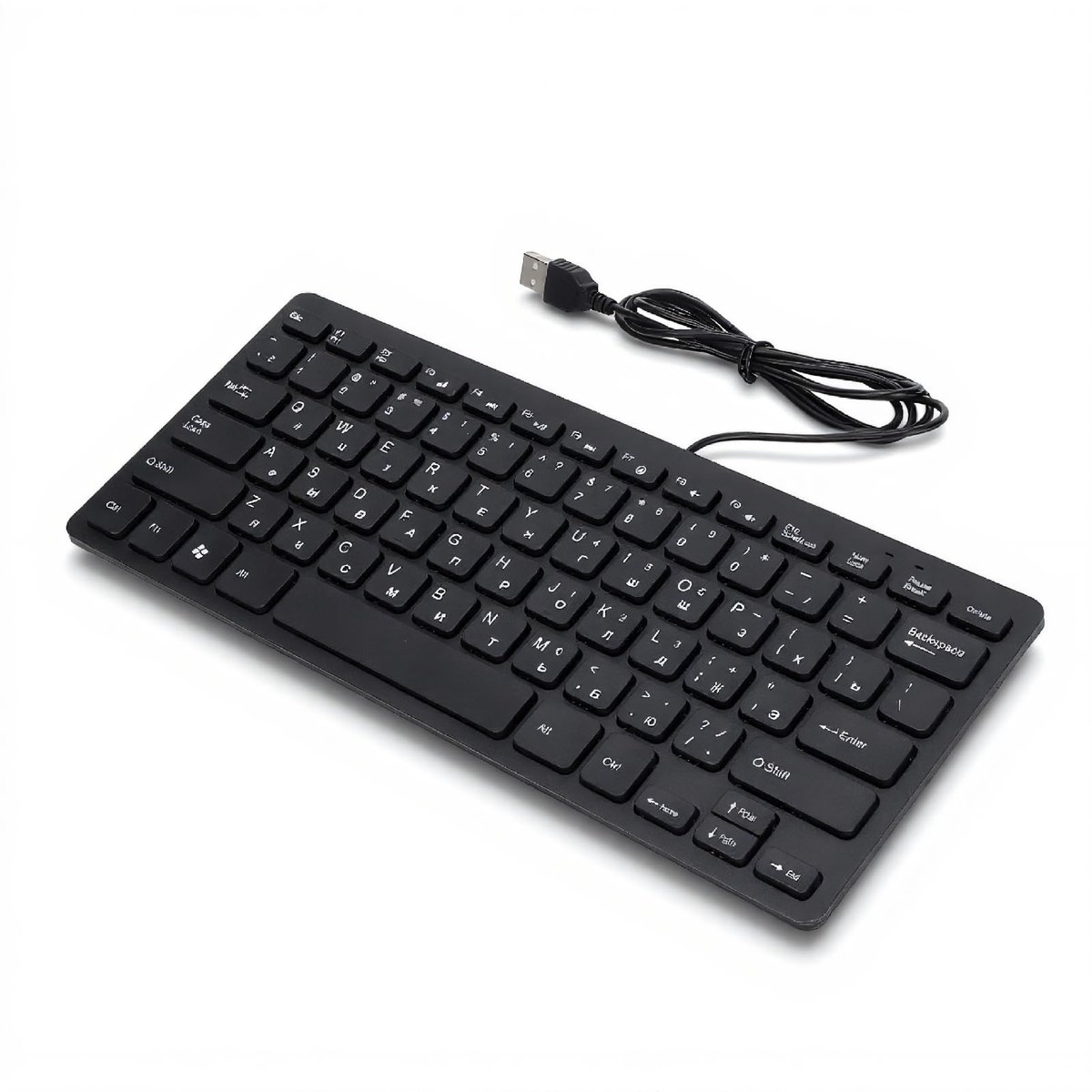 Dailygoods - Dailygoody - Bedraad Computertoetsenbord - Ultradun USB-toetsenbord - Eenvoudige bediening - Mini-toetsenbord - Gamingtoetsenbord - Geschikt voor desk..