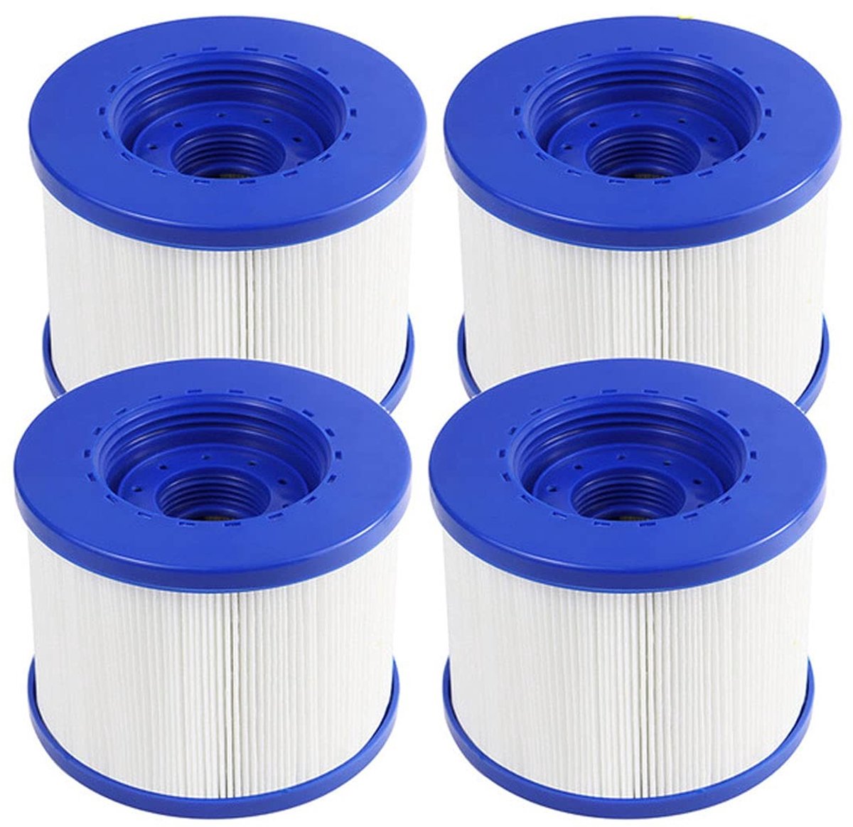 Dailygoods - Dailygoody - Zwembadfilters - 4 stuks - Versterkt pompvermogen - 104 mm formaat - Vervangingsfilters - Geschikt voor diverse opblaasbare spa's - Perfe...