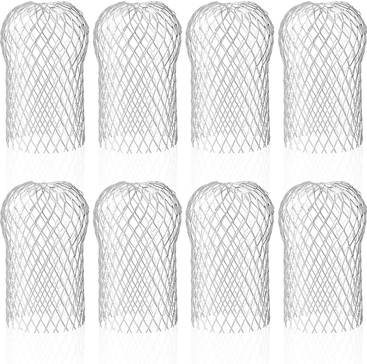 Dailygoods - Dailygoody - Rinnensieb - Dakgootbeschermer - Aluminium - Zilver - Bladerenfilter - Regenpijpbescherming - 8 stuks