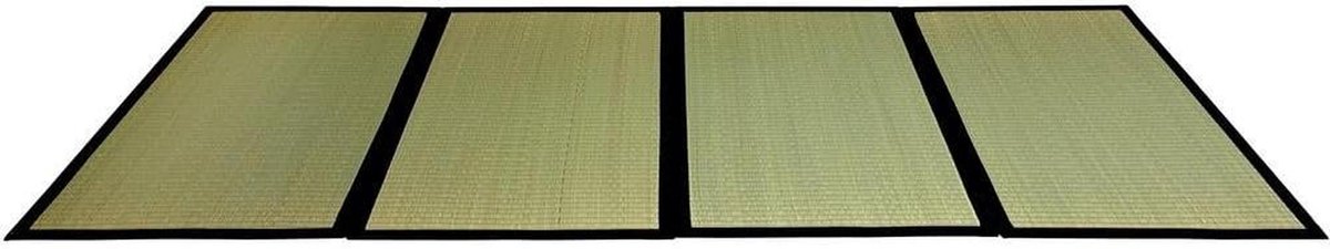 Vouwbare Tatami Mat - Vloermat Japans - Yoga Picknick Strand - Natuurlijk Rush Gras - 2 Meter Lang - Groen