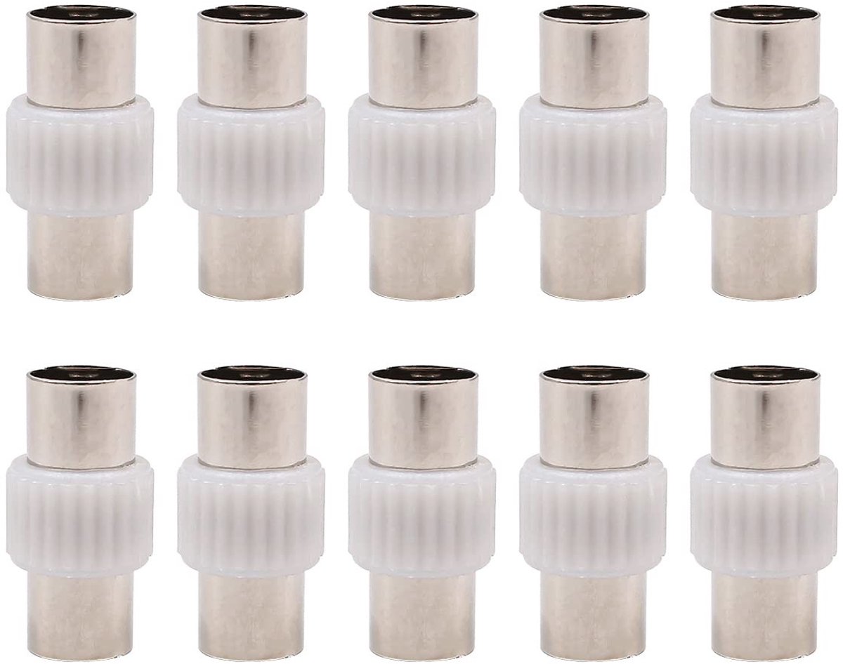 Dailygoods - 10 Stuks Coaxiale Aansluitingen voor TV Antenne