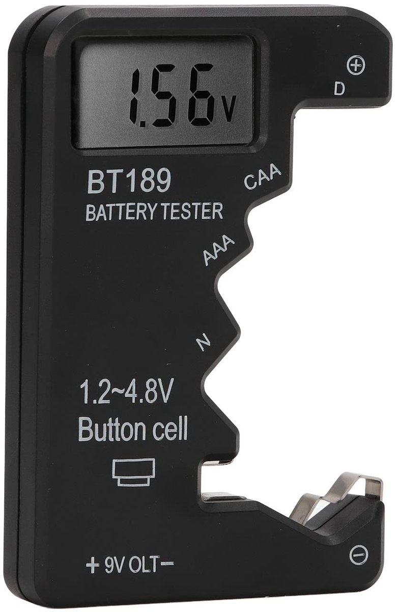 Dailygoods - Digitale Batterijtester voor Diverse Batterijformaten