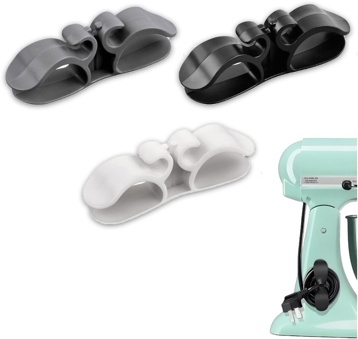 Dailygoods - Set van 3 Zelfklevende Kabelhouders voor Organisatie