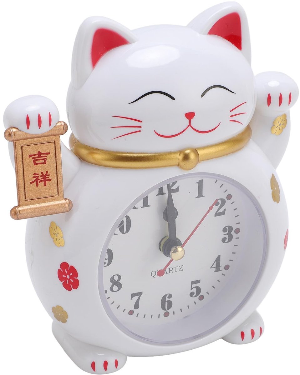 Dailygoods - Schattige Lucky Cat Klok met Groot Display voor Thuis