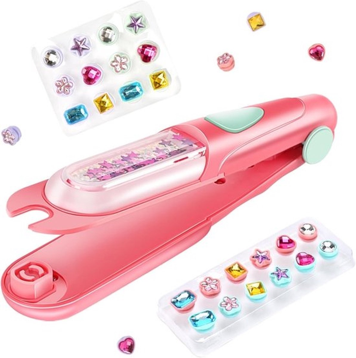 Haarversieringsset met strasssteentjes, fantasiespeelgoed voor kinderen - Bling haarversieringsset voor meisjes, haaraccessoires met strasssteentjes voor peuters, haarversieringspen voor kappers, geschikt voor kinderen van 3-8 jaar.