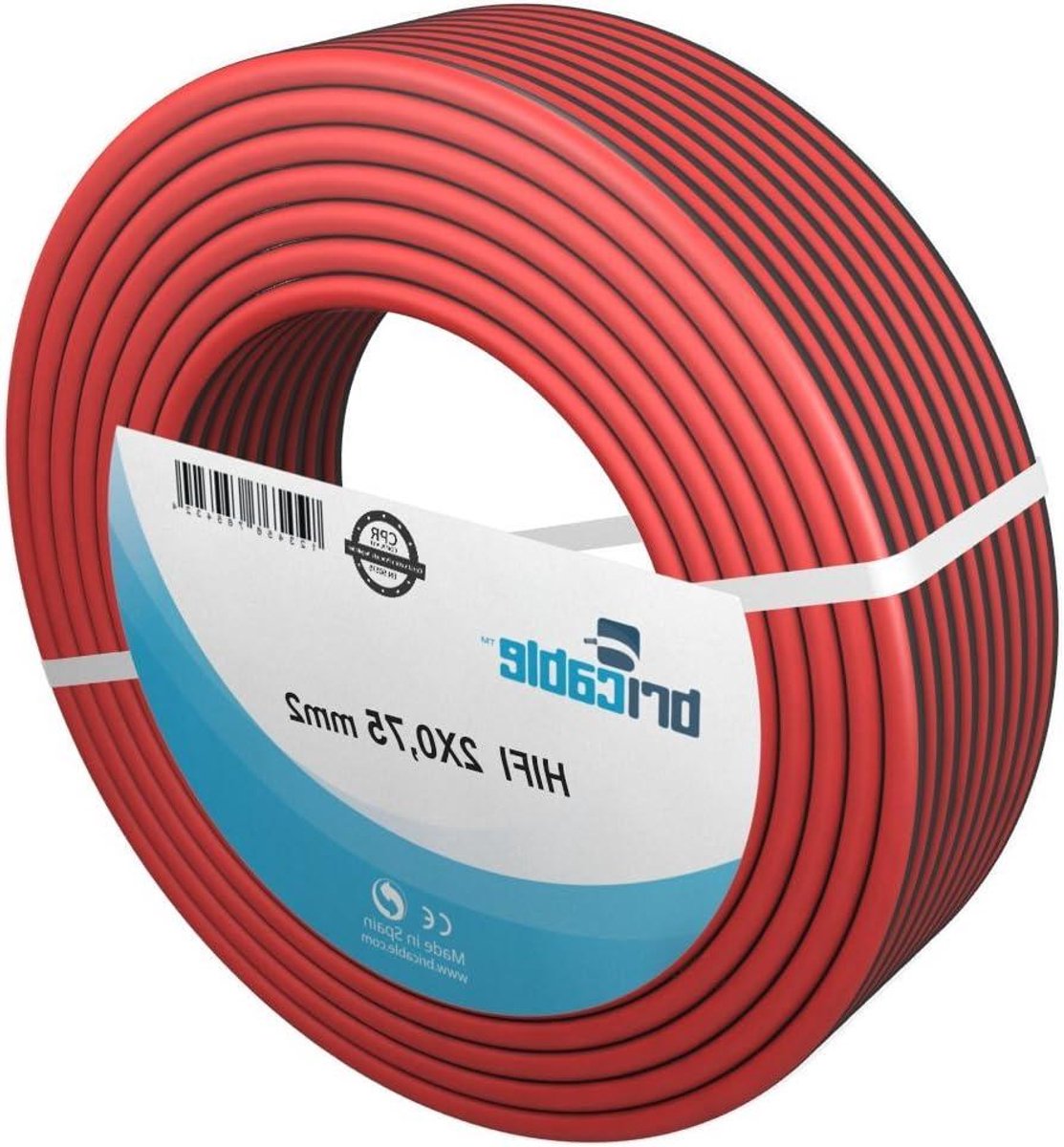 Parallelle Kabel - Luidsprekerkabel Hifi - Muziek Signalen Verspreiden - Gepolariseerde Geleider - 5 meter - Rood en zwart