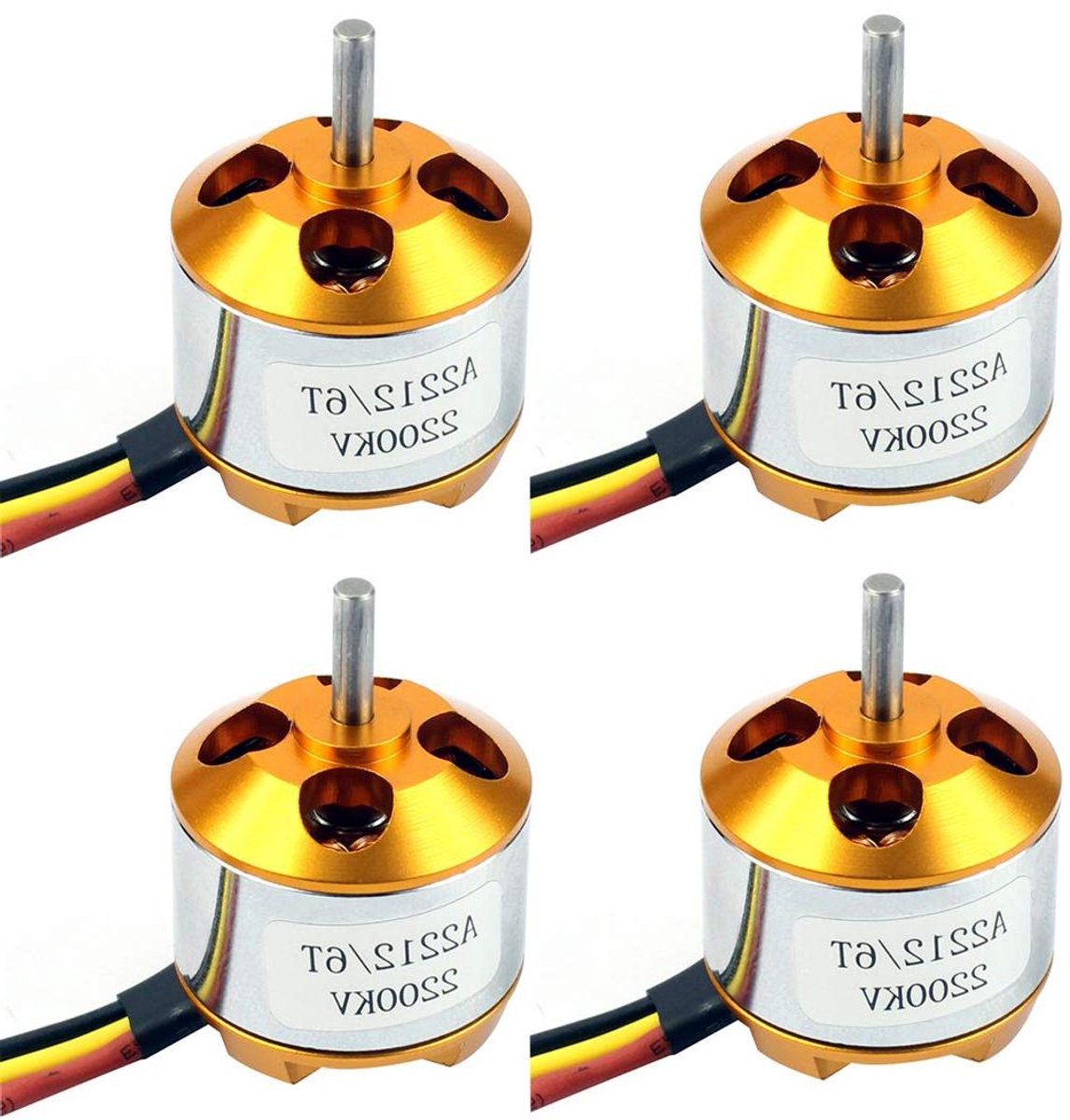 Brushless Motor - Outrunner Motor - RC Vliegtuig - Met Montages - 2200KV - Zwart